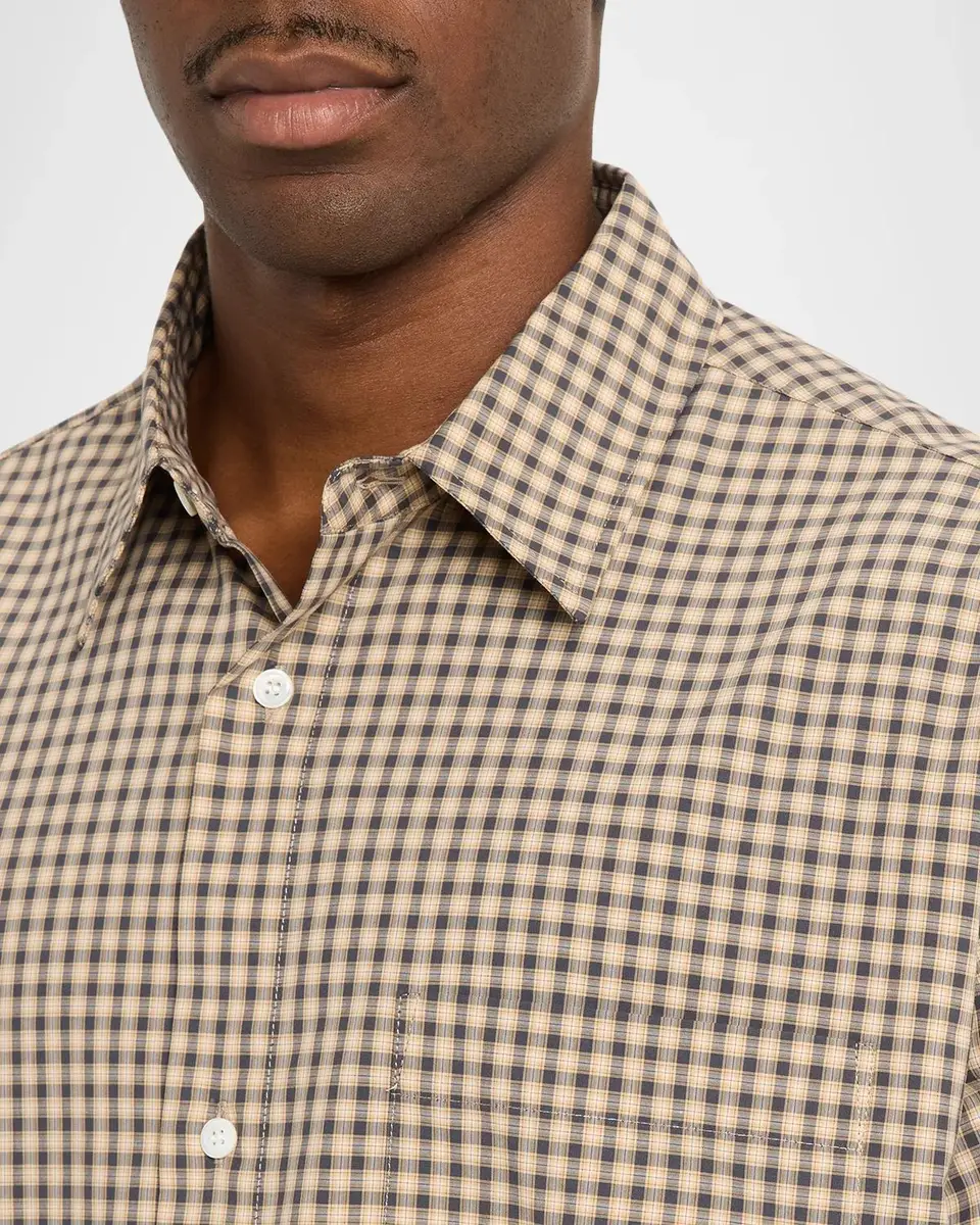 Marni Men's Cotton Plaid Button-Front Shirt | Thumbnail 5 Marni Men's Cotton Plaid Button-Front Shirt | Thumbnail 5