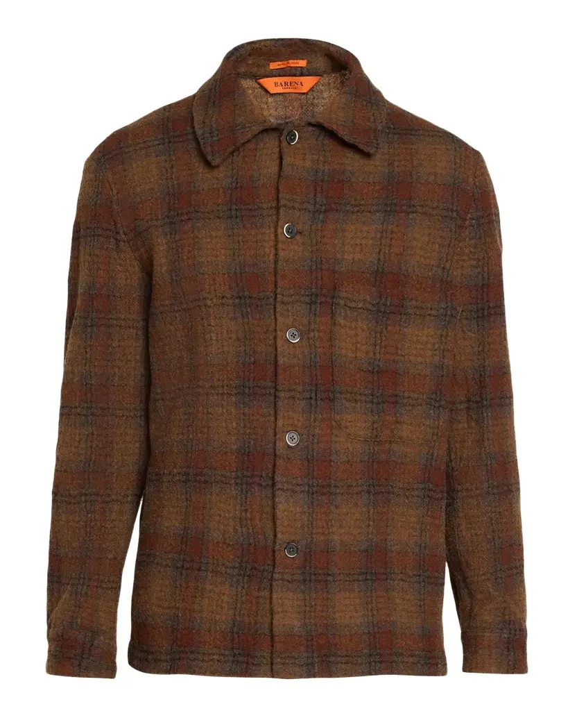 Men's Virgin Wool Plaid Overshirt Men's Virgin Wool Plaid Overshirt