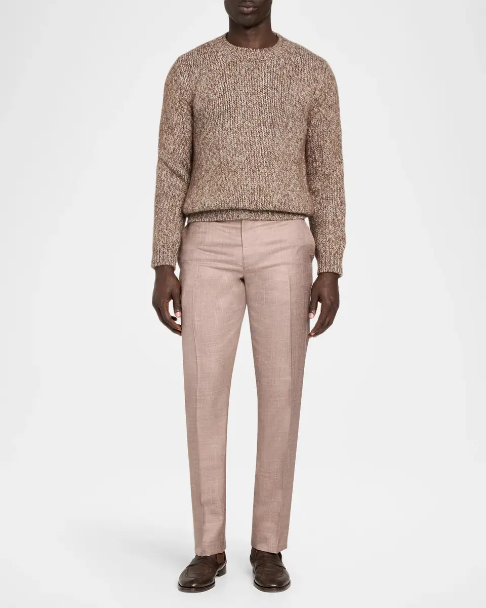 Isaia Men's Melange Wool-Cashmere Knit Sweater | Thumbnail 2 Isaia Men's Melange Wool-Cashmere Knit Sweater | Thumbnail 2