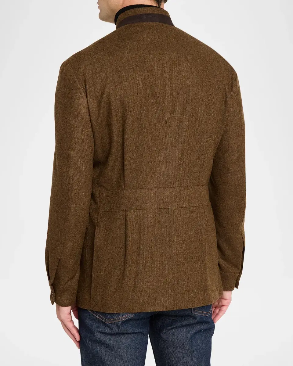 dunhill Men's Wool & Cashmere Chore Jacket | Thumbnail 3