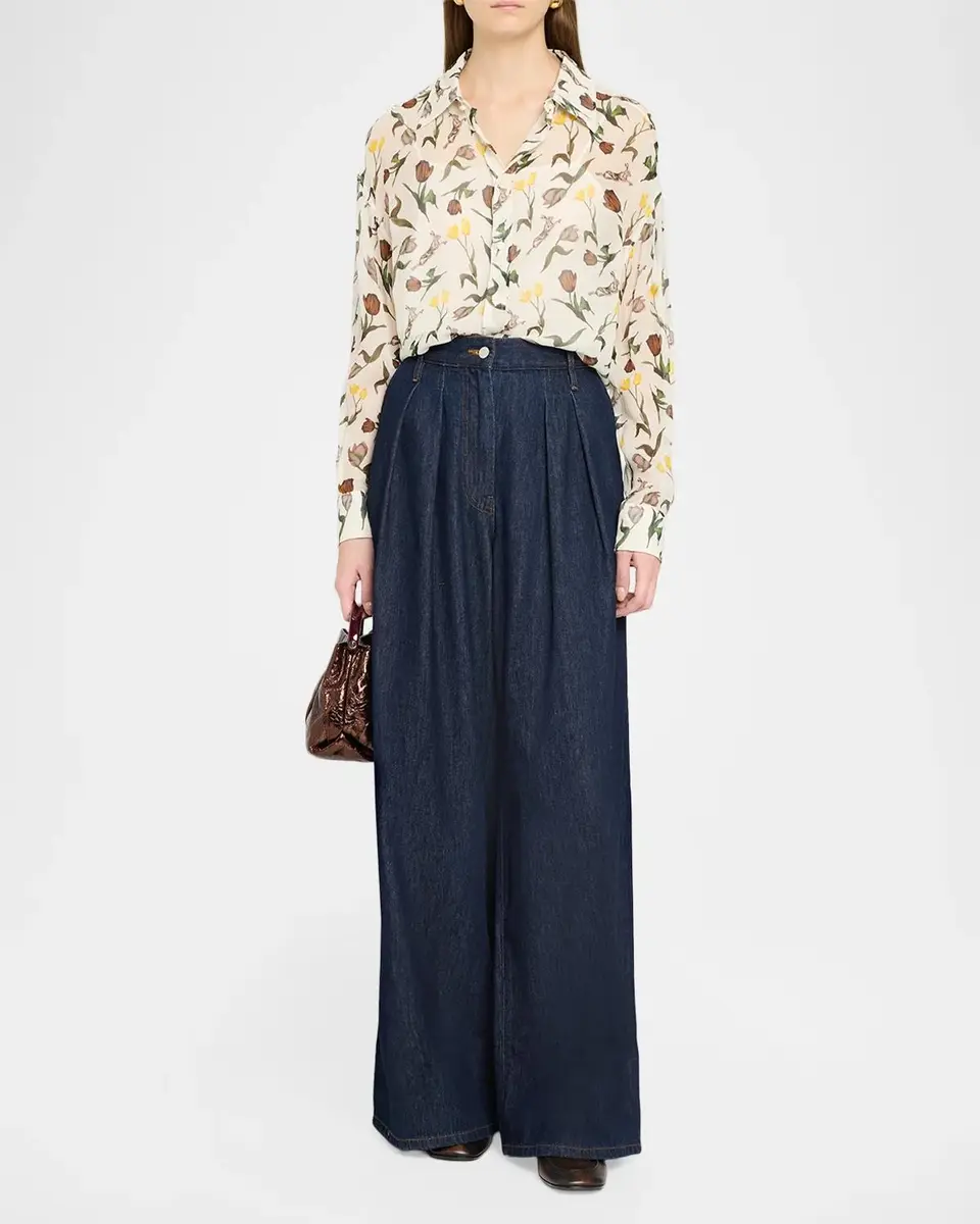 Dries Van Noten High-Rise Pleated Wide-Leg Jeans | Thumbnail 2