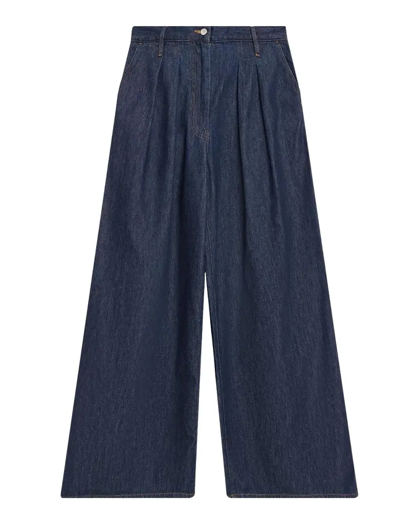 High-Rise Pleated Wide-Leg Jeans High-Rise Pleated Wide-Leg Jeans