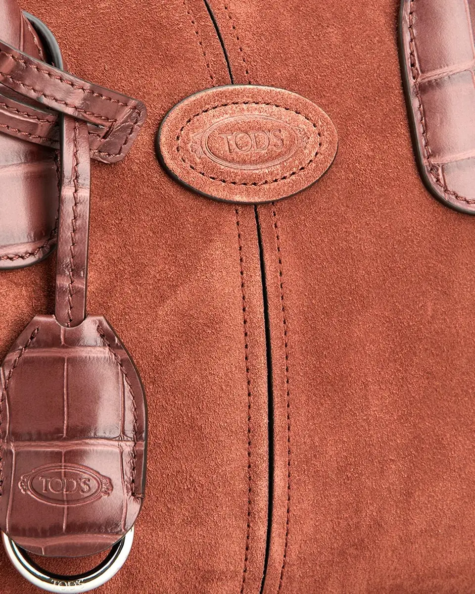 Tod's Leather-Trim Suede Bowling Bag | Thumbnail 3 Tod's Leather-Trim Suede Bowling Bag | Thumbnail 3