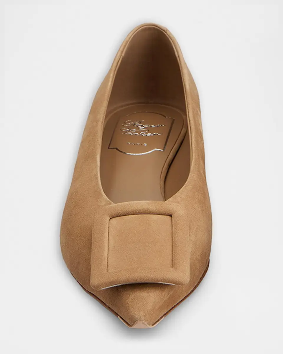 Roger Vivier Belle Vivier 25mm Suede Ballerina Flats | Thumbnail 4