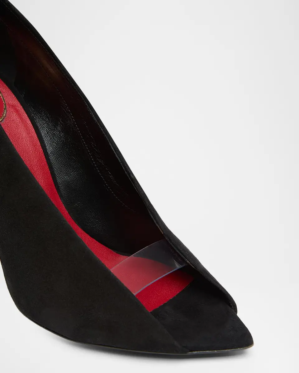 Valentino Garavani 105mm Open Toe Revele Suede Pumps | Thumbnail 5 Valentino Garavani 105mm Open Toe Revele Suede Pumps | Thumbnail 5
