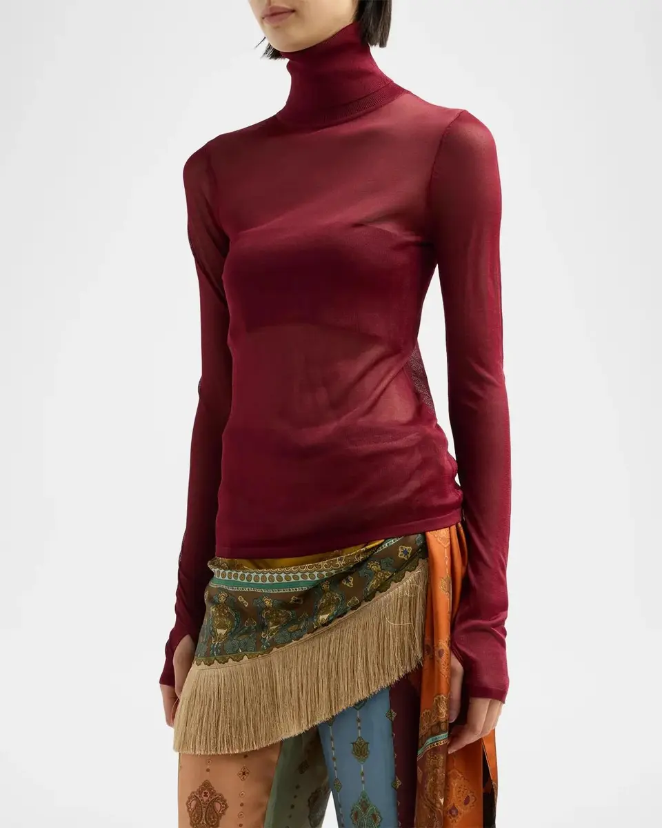 Zimmermann Fine-Knit High-Neck Top | Thumbnail 4 Zimmermann Fine-Knit High-Neck Top | Thumbnail 4