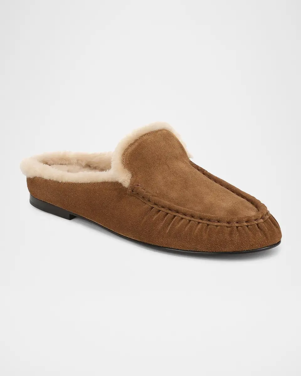 Vince Tevin Suede Shearling-Lined Loafers | Thumbnail 2 Vince Tevin Suede Shearling-Lined Loafers | Thumbnail 2