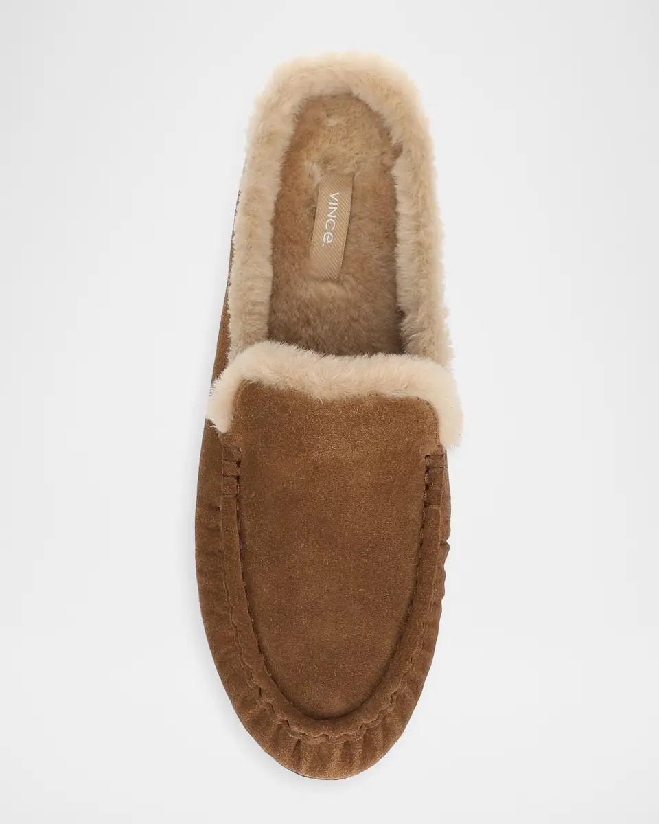 Vince Tevin Suede Shearling-Lined Loafers | Thumbnail 4 Vince Tevin Suede Shearling-Lined Loafers | Thumbnail 4