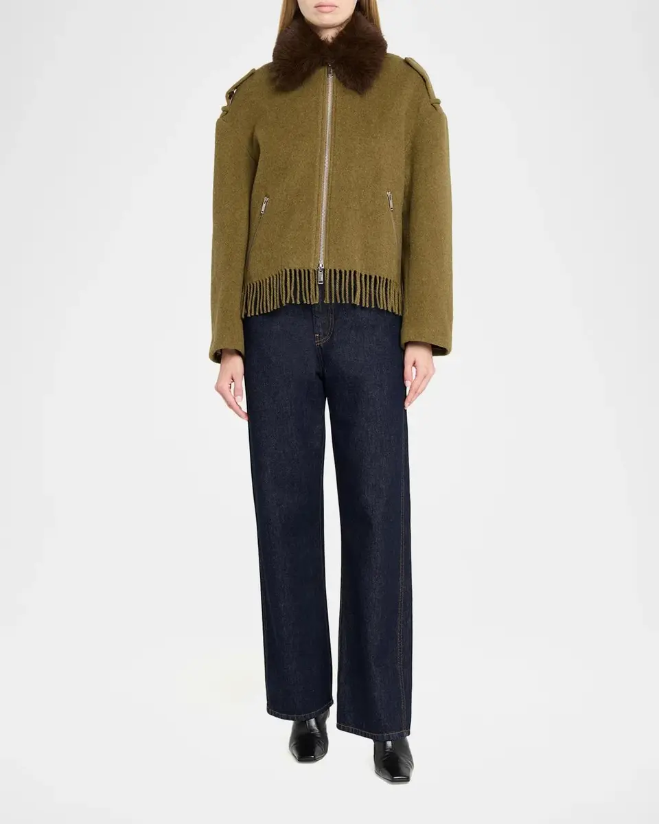 3.1 Phillip Lim Wool-Blend Scarf-Hem Jacket | Thumbnail 2 3.1 Phillip Lim Wool-Blend Scarf-Hem Jacket | Thumbnail 2