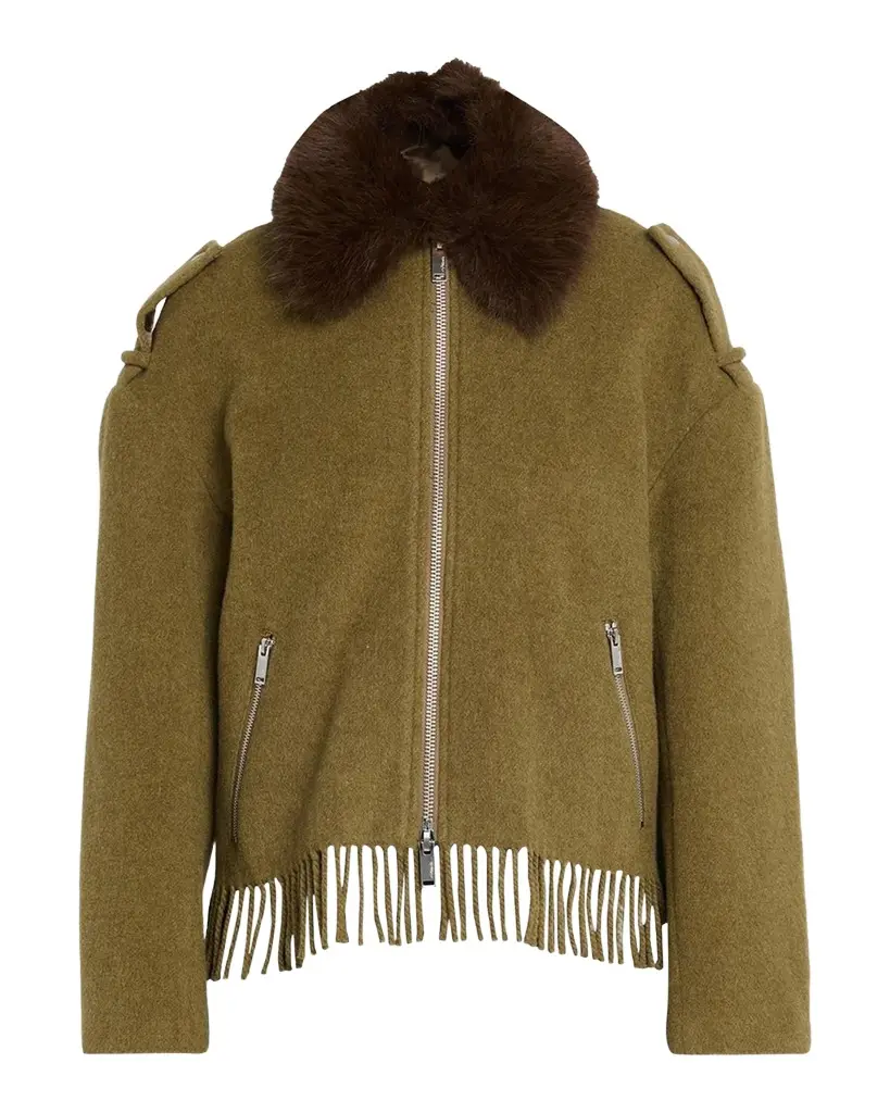 3.1 Phillip Lim Wool-Blend Scarf-Hem Jacket