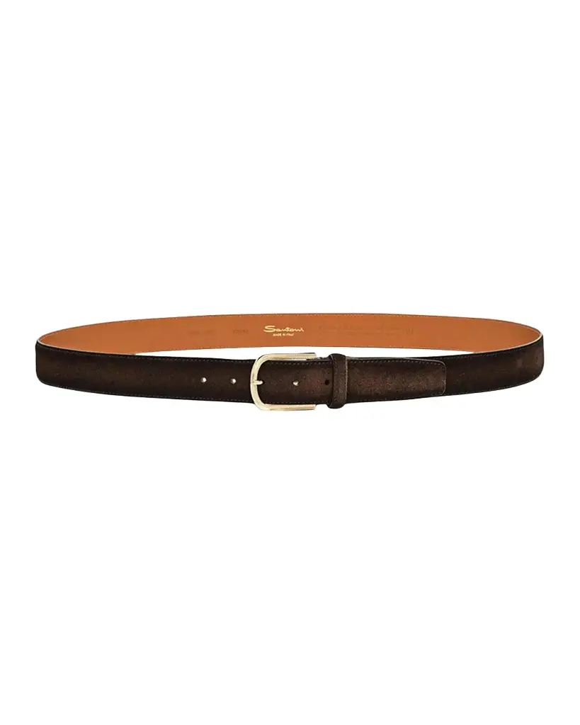 Men's Cintura Fibbia Suede Round-Buckle Belt Men's Cintura Fibbia Suede Round-Buckle Belt