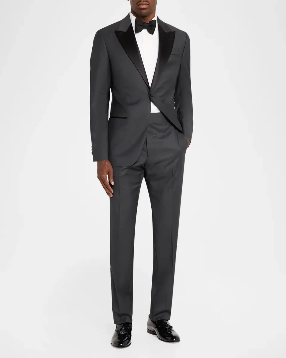 Emporio Armani Men's G Line Wool Satin-Trim Tuxedo | Thumbnail 2 Emporio Armani Men's G Line Wool Satin-Trim Tuxedo | Thumbnail 2