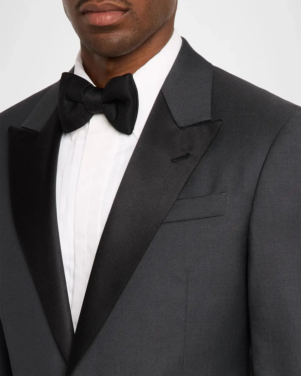 Emporio Armani Men's G Line Wool Satin-Trim Tuxedo | Thumbnail 6 Emporio Armani Men's G Line Wool Satin-Trim Tuxedo | Thumbnail 6