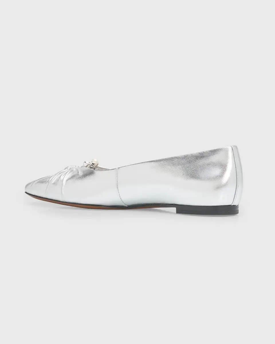 Vince Dany Ruched Leather Ballet Flats | Thumbnail 4 Vince Dany Ruched Leather Ballet Flats | Thumbnail 4