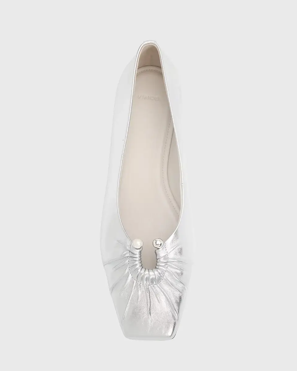 Vince Dany Ruched Leather Ballet Flats | Thumbnail 6 Vince Dany Ruched Leather Ballet Flats | Thumbnail 6