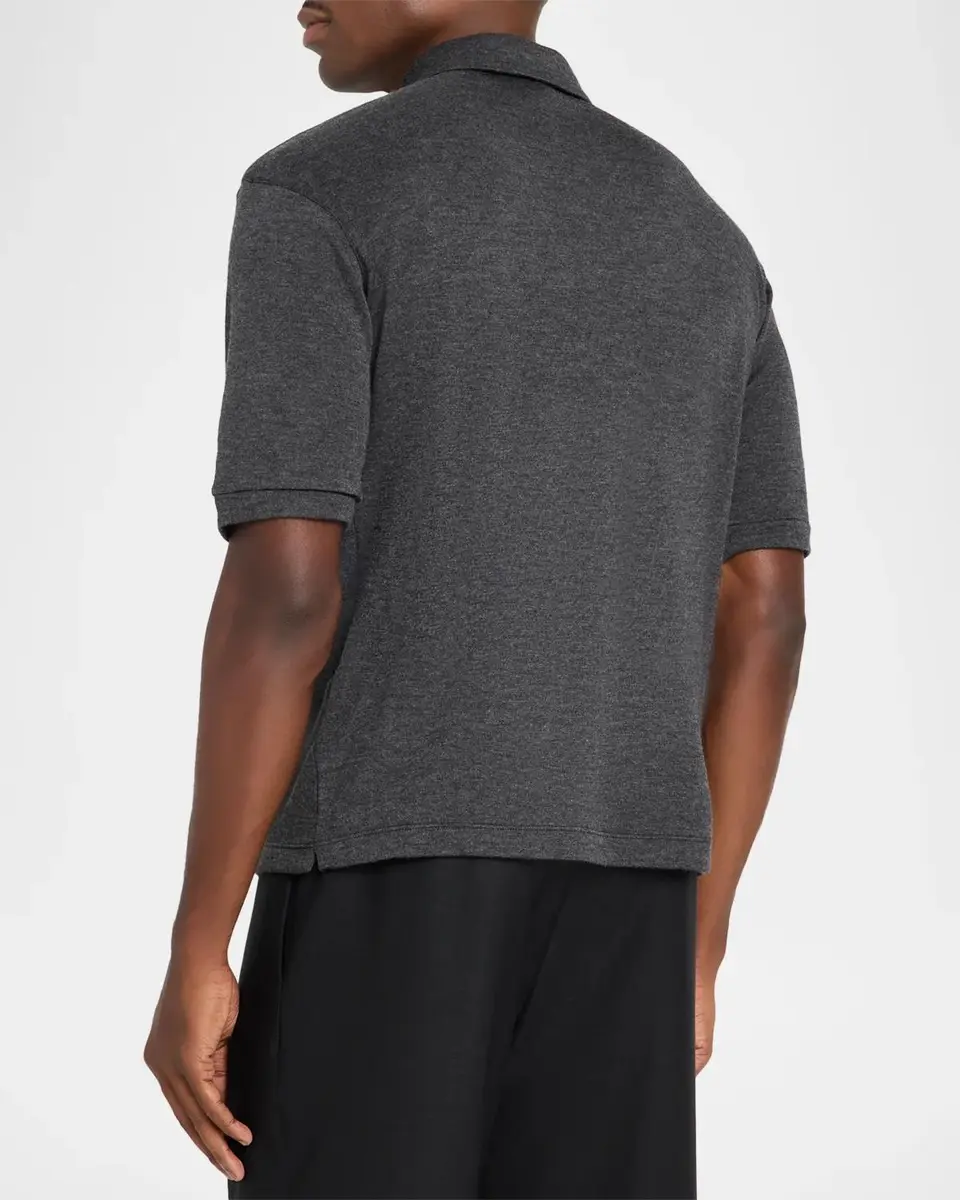 Giorgio Armani Men's Cashmere Knit Polo Shirt | Thumbnail 3 Giorgio Armani Men's Cashmere Knit Polo Shirt | Thumbnail 3