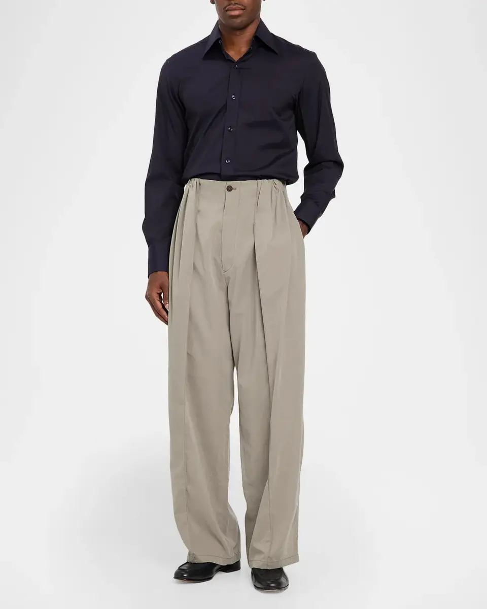 Giorgio Armani Men's Pleated Wide-Leg Trousers | Thumbnail 2 Giorgio Armani Men's Pleated Wide-Leg Trousers | Thumbnail 2