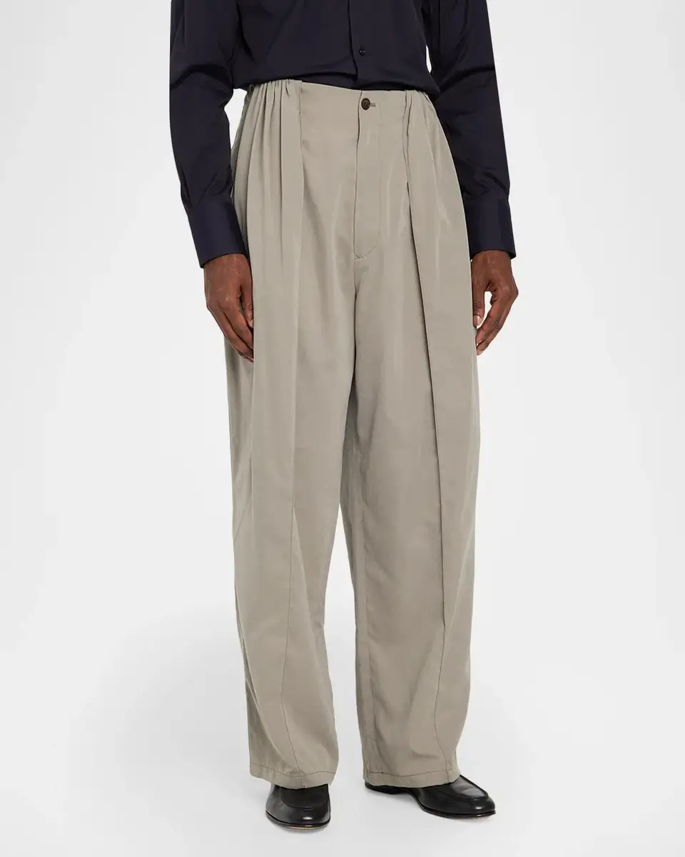 Giorgio Armani Men's Pleated Wide-Leg Trousers | Thumbnail 4 Giorgio Armani Men's Pleated Wide-Leg Trousers | Thumbnail 4