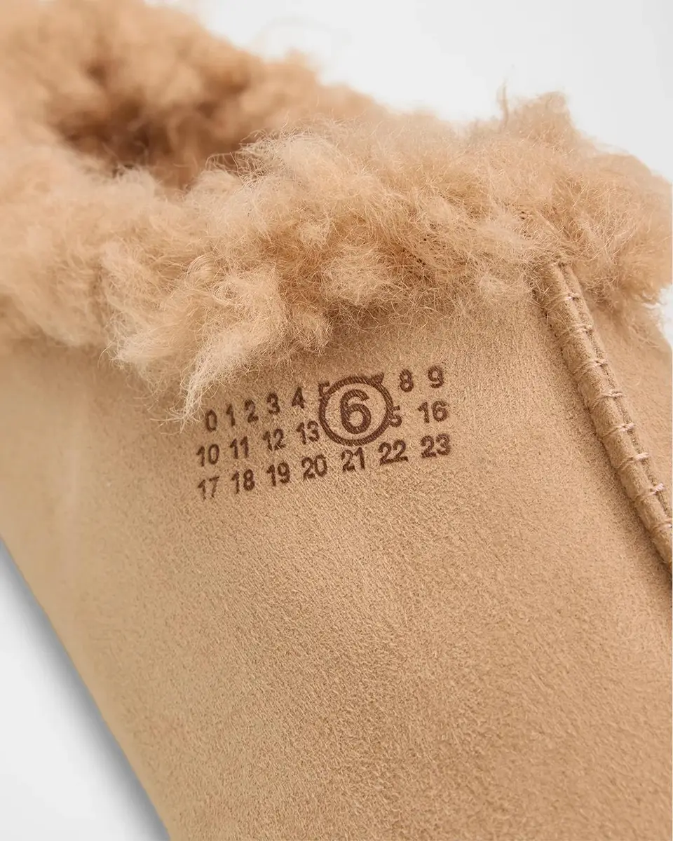 Maison Margiela Shearling-Lined Suede Anatomical Mules | Thumbnail 5 Maison Margiela Shearling-Lined Suede Anatomical Mules | Thumbnail 5