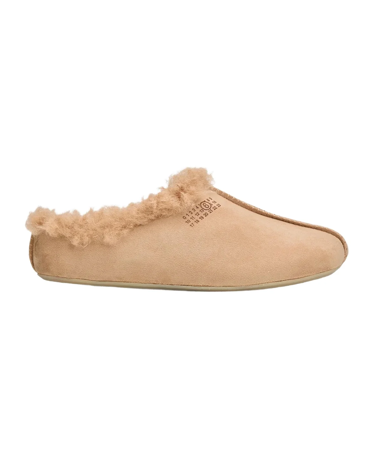 Maison Margiela Shearling-Lined Suede Anatomical Mules