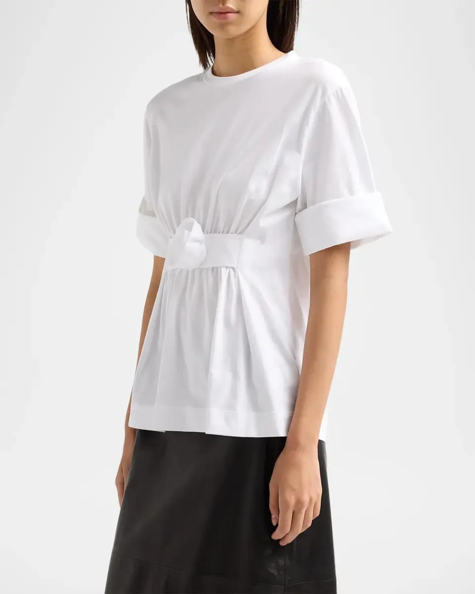 Simone Rocha Gathered Rose Wire Sleeve Boy T-Shirt | Thumbnail 5 Simone Rocha Gathered Rose Wire Sleeve Boy T-Shirt | Thumbnail 5