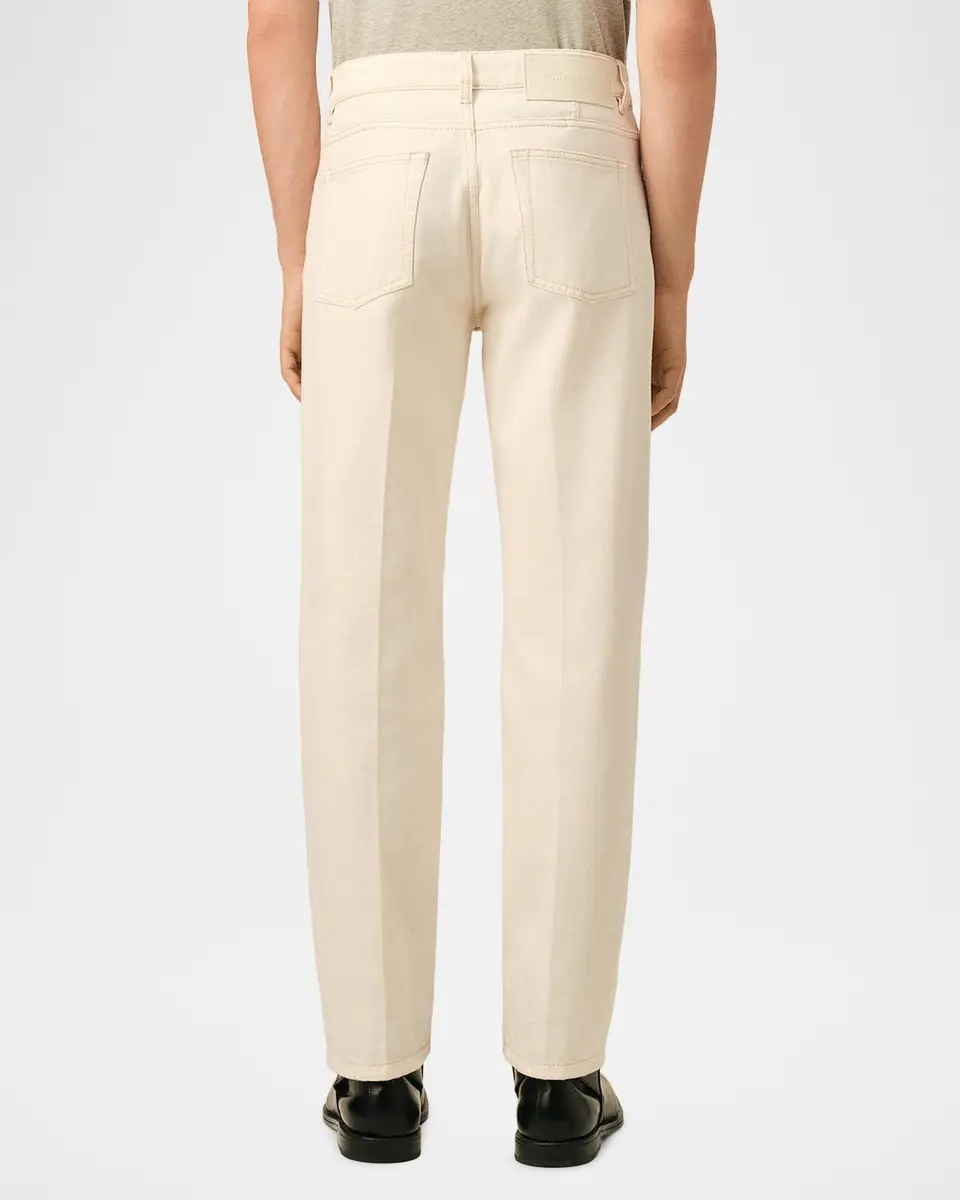 AMI PARIS Men's Parisian-Fit White Denim Jeans | Thumbnail 3 AMI PARIS Men's Parisian-Fit White Denim Jeans | Thumbnail 3