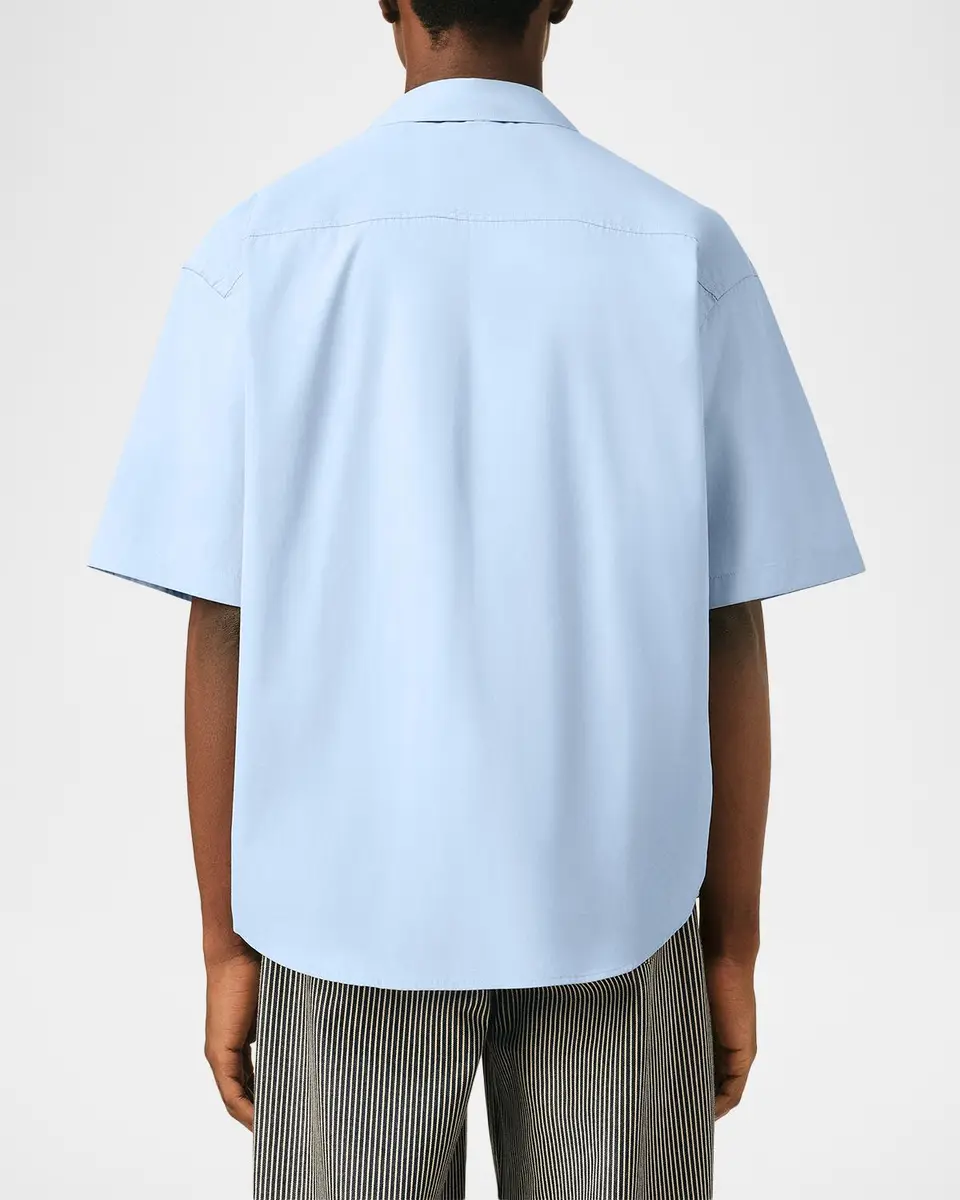 AMI PARIS Men's Ami de Caur-Pocket Short-Sleeve Shirt | Thumbnail 3 AMI PARIS Men's Ami de Caur-Pocket Short-Sleeve Shirt | Thumbnail 3