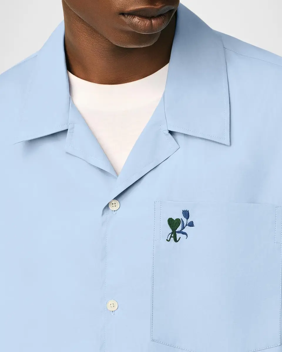 AMI PARIS Men's Ami de Caur-Pocket Short-Sleeve Shirt | Thumbnail 5 AMI PARIS Men's Ami de Caur-Pocket Short-Sleeve Shirt | Thumbnail 5