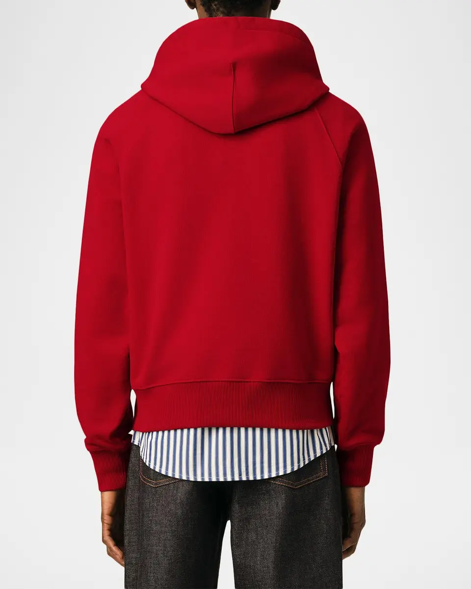 AMI PARIS Men's Cotton Logo-Applique Hoodie | Thumbnail 3 AMI PARIS Men's Cotton Logo-Applique Hoodie | Thumbnail 3