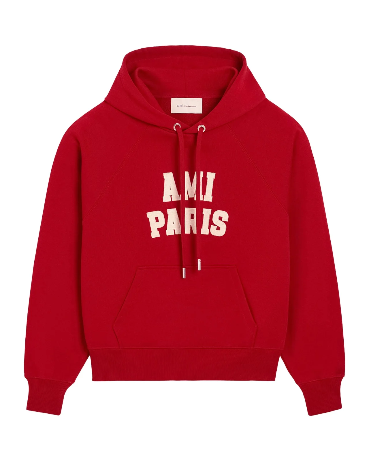 AMI PARIS Men's Cotton Logo-Applique Hoodie