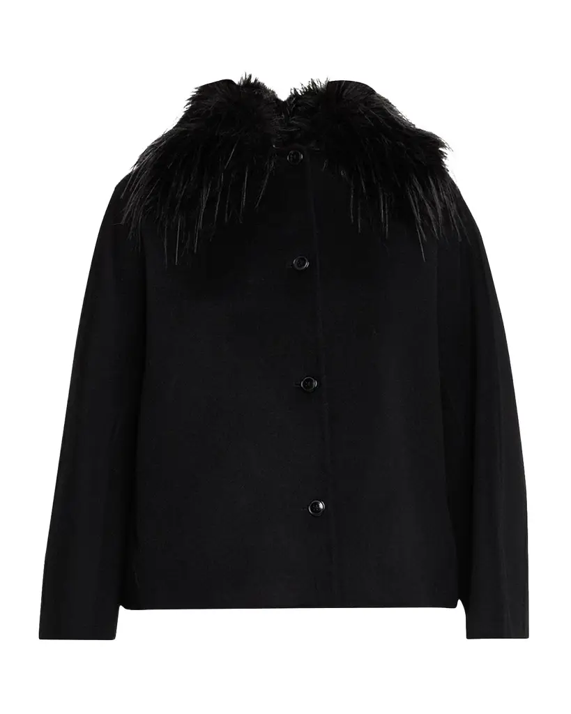 Rafe Faux Fur Collared Wool-Cashmere Jacket Rafe Faux Fur Collared Wool-Cashmere Jacket