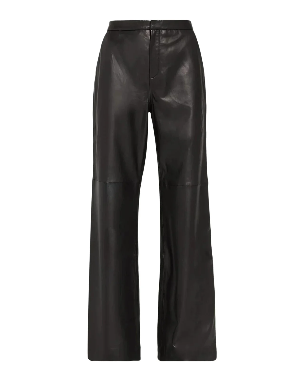 Livvy Leather Straight-Leg Trousers