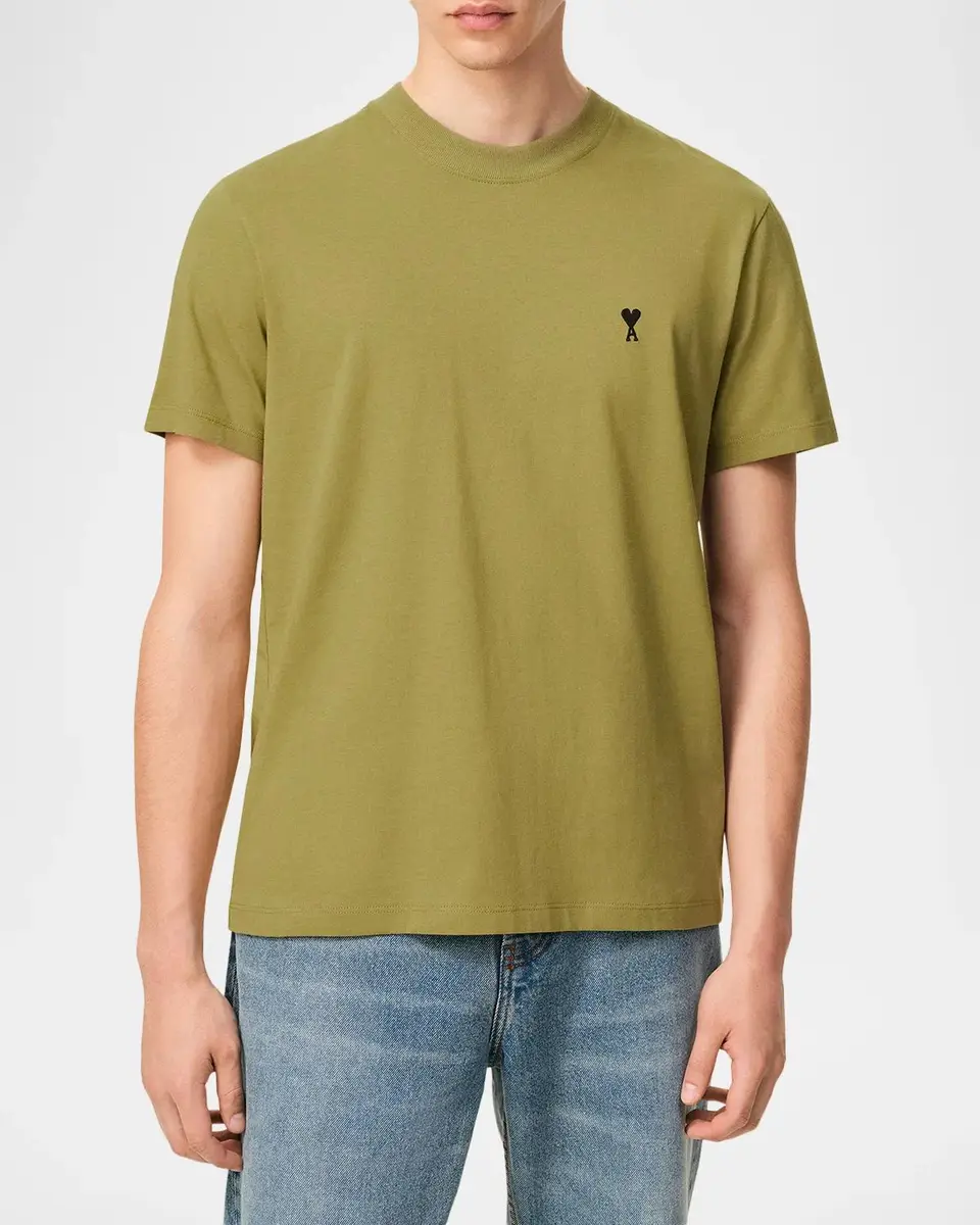 AMI PARIS Men's Cotton Ami De Coeur Cotton Crewneck T-Shirt | Thumbnail 2 AMI PARIS Men's Cotton Ami De Coeur Cotton Crewneck T-Shirt | Thumbnail 2