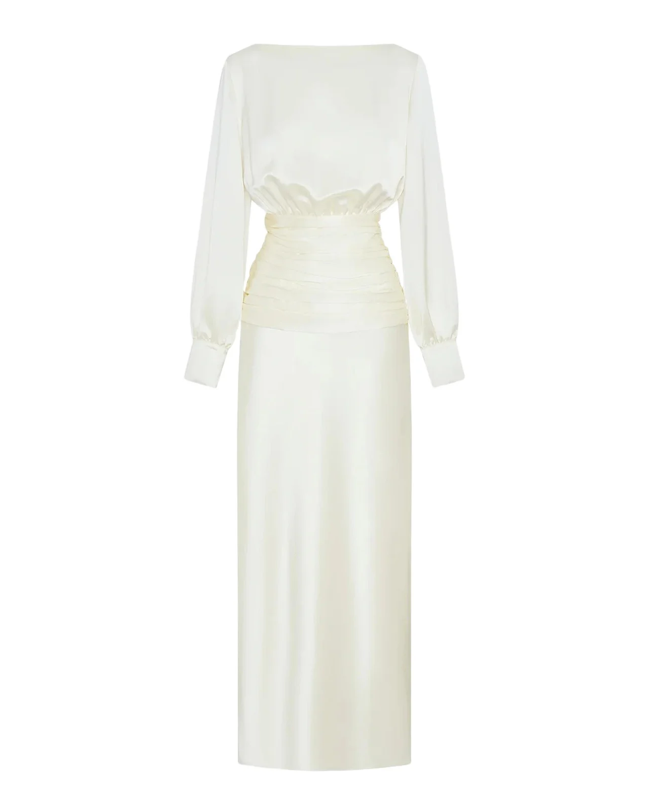 NICHOLAS Samina Open-Back Satin Gown