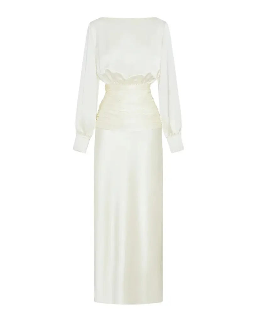 Samina Open-Back Satin Gown Samina Open-Back Satin Gown