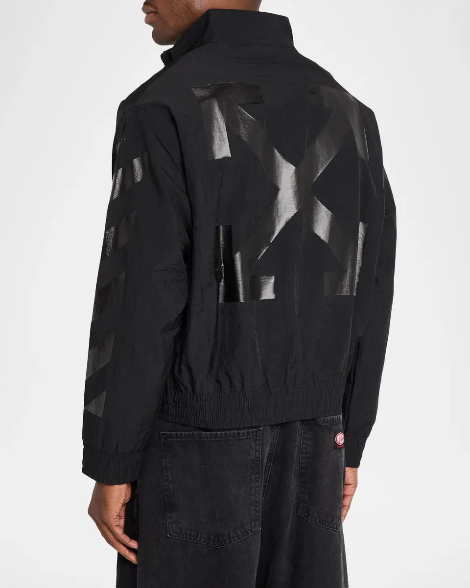 Off-White Men's Glossy Arrow Nylon Track Jacket | Thumbnail 3 Off-White Men's Glossy Arrow Nylon Track Jacket | Thumbnail 3
