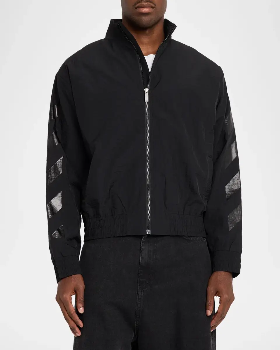Off-White Men's Glossy Arrow Nylon Track Jacket | Thumbnail 4 Off-White Men's Glossy Arrow Nylon Track Jacket | Thumbnail 4