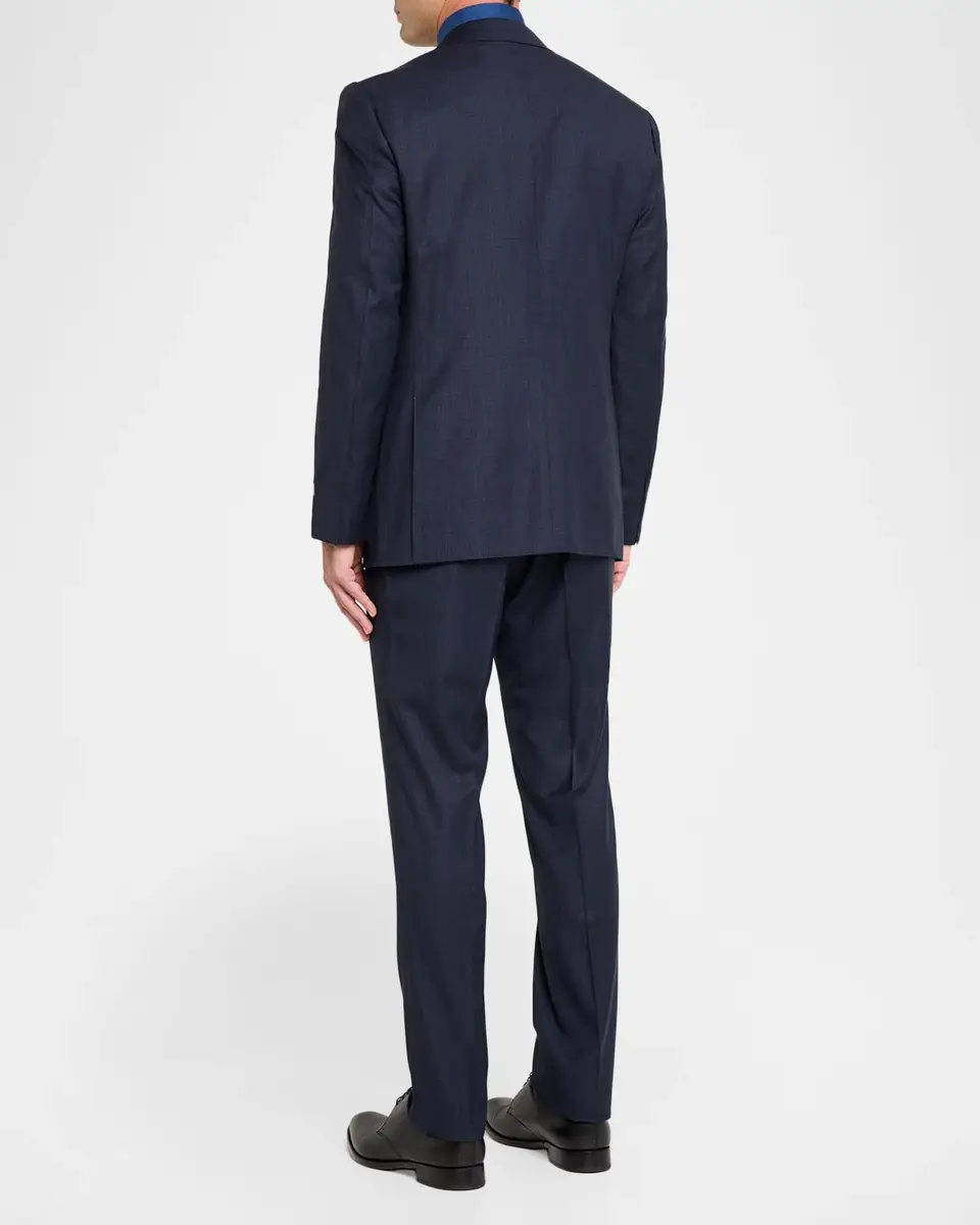 Canali Men's Wool Tonal Crosshatch Two-Piece Suit | Thumbnail 3 Canali Men's Wool Tonal Crosshatch Two-Piece Suit | Thumbnail 3