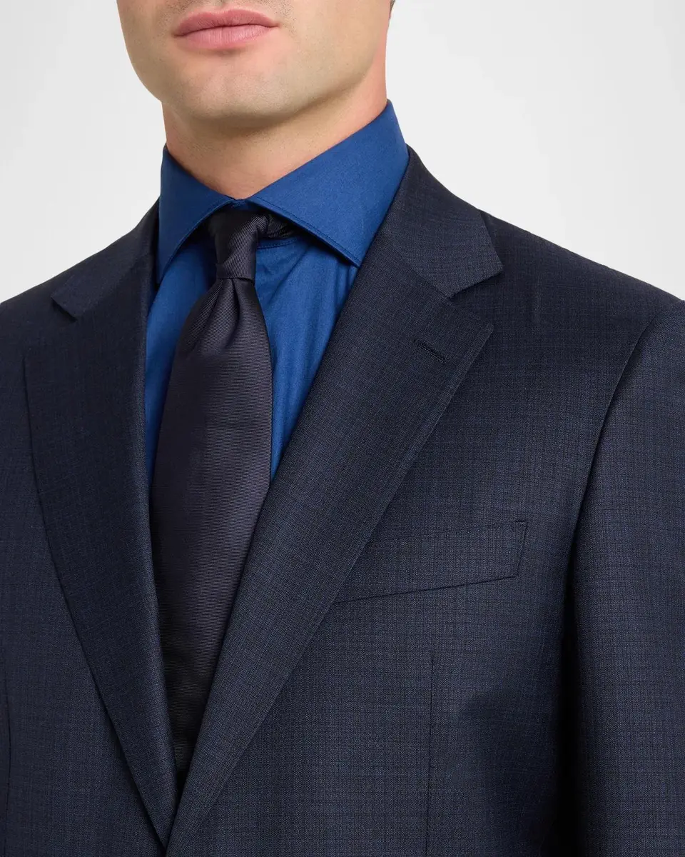 Canali Men's Wool Tonal Crosshatch Two-Piece Suit | Thumbnail 6 Canali Men's Wool Tonal Crosshatch Two-Piece Suit | Thumbnail 6