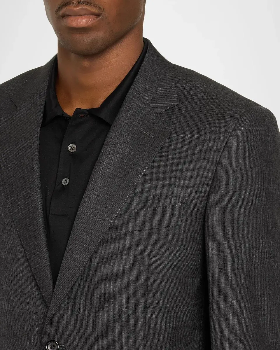 Canali Men's Wool Tonal Plaid Two-Piece Suit | Thumbnail 6 Canali Men's Wool Tonal Plaid Two-Piece Suit | Thumbnail 6