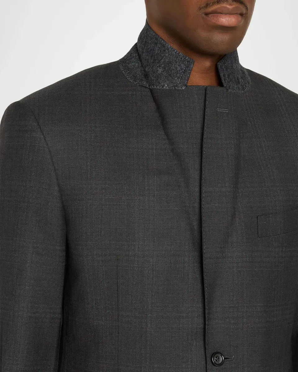 Canali Men's Wool Tonal Plaid Two-Piece Suit | Thumbnail 8 Canali Men's Wool Tonal Plaid Two-Piece Suit | Thumbnail 8