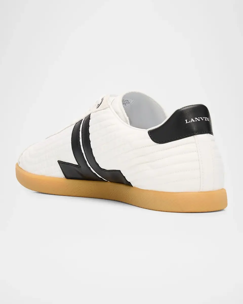 Lanvin Men's Nylon and Suede Low-Top Sneakers | Thumbnail 4 Lanvin Men's Nylon and Suede Low-Top Sneakers | Thumbnail 4