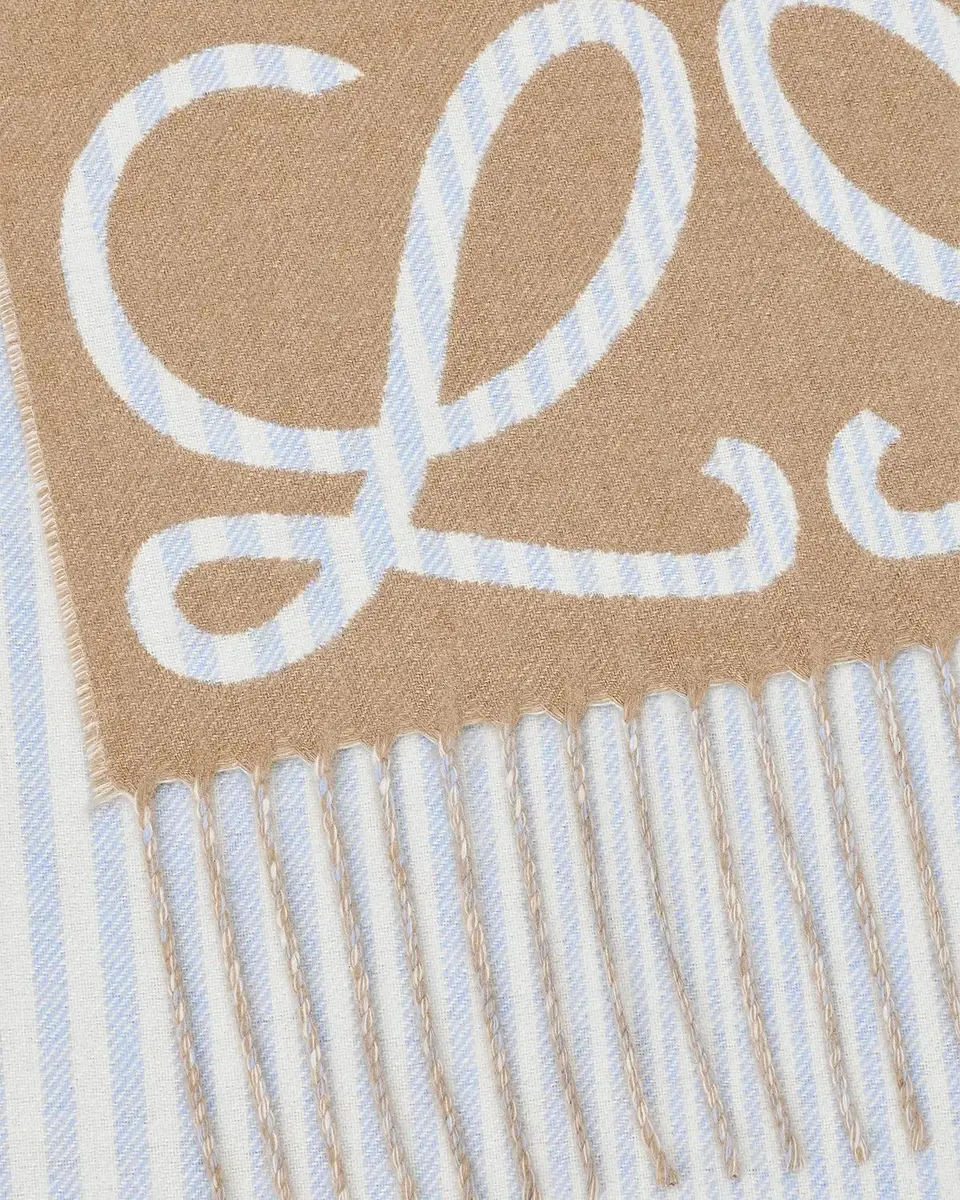 Loewe Men's Anagram Silk-Cashmere Scarf | Thumbnail 4 Loewe Men's Anagram Silk-Cashmere Scarf | Thumbnail 4