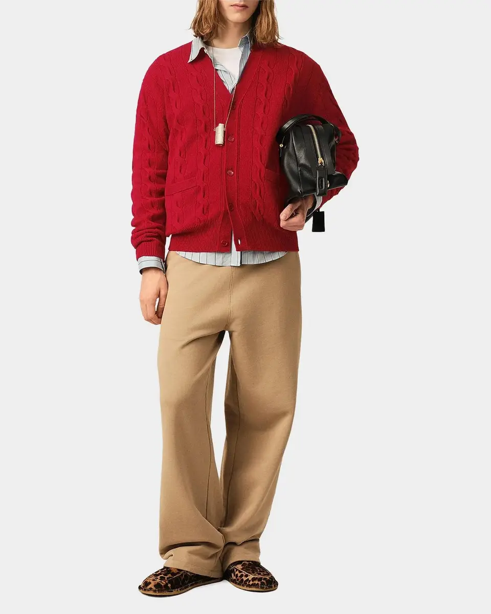 AMI PARIS Cable-Knit Wool Cardigan | Thumbnail 2 AMI PARIS Cable-Knit Wool Cardigan | Thumbnail 2