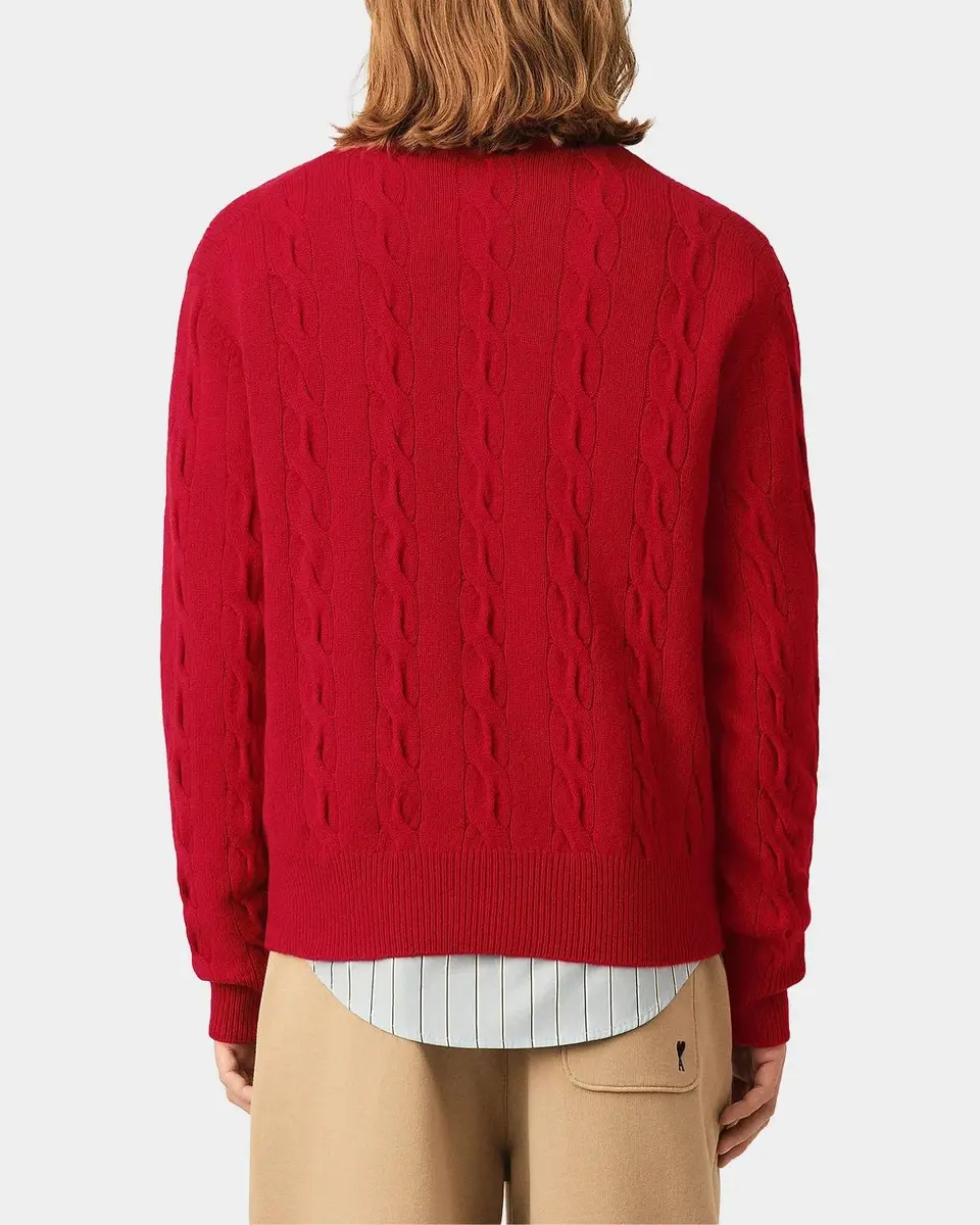 AMI PARIS Cable-Knit Wool Cardigan | Thumbnail 3 AMI PARIS Cable-Knit Wool Cardigan | Thumbnail 3