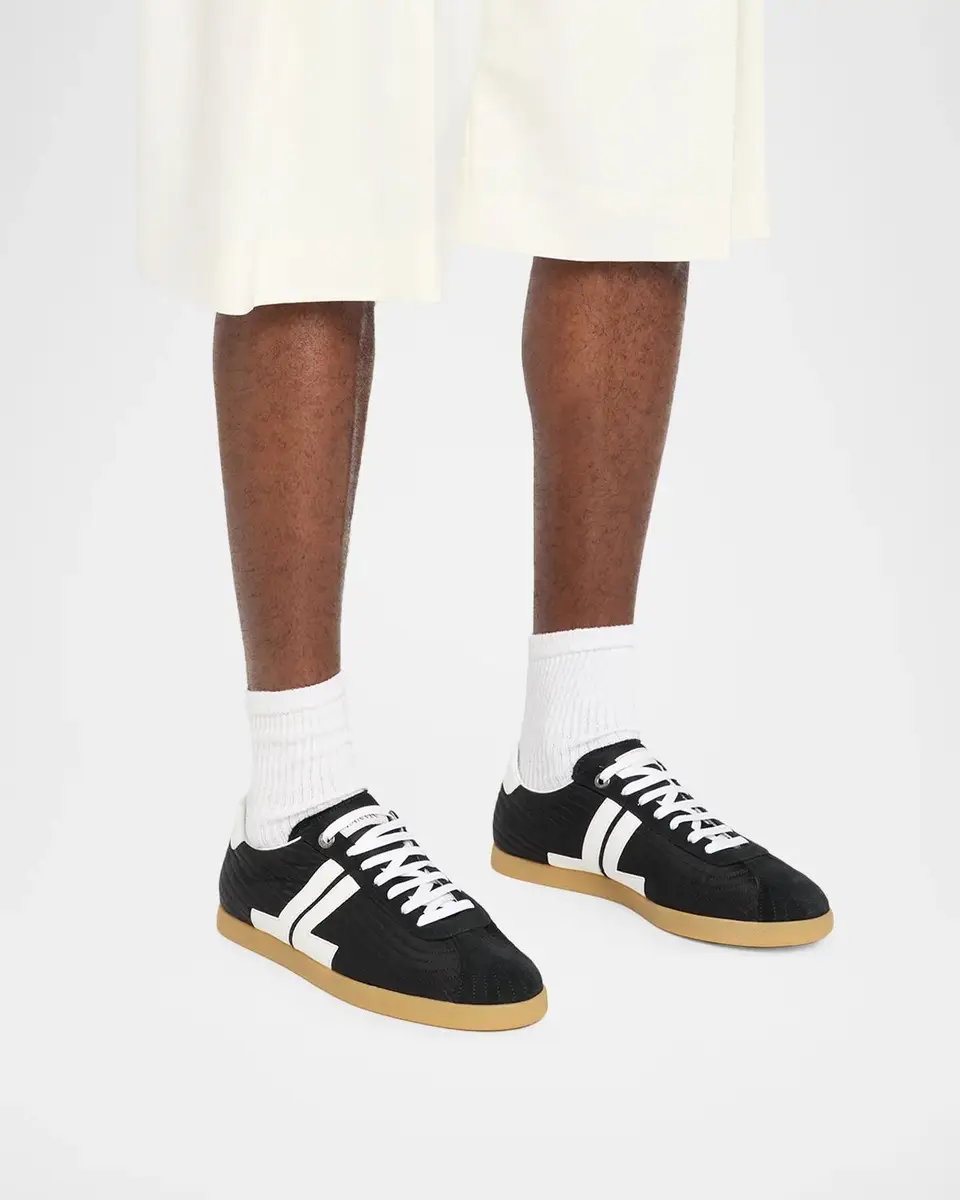 Lanvin Men's Nylon and Suede Low-Top Sneakers | Thumbnail 2 Lanvin Men's Nylon and Suede Low-Top Sneakers | Thumbnail 2