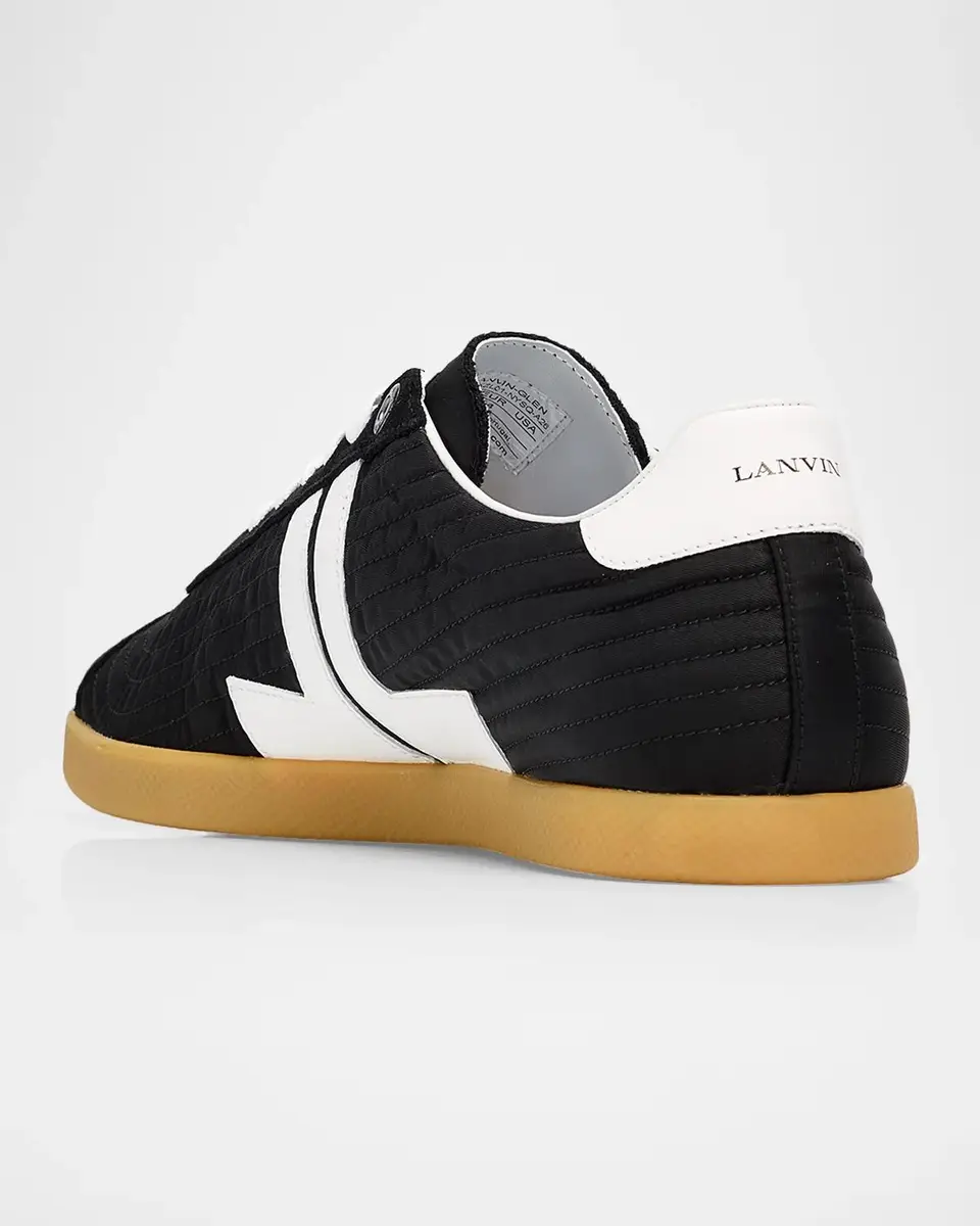 Lanvin Men's Nylon and Suede Low-Top Sneakers | Thumbnail 4 Lanvin Men's Nylon and Suede Low-Top Sneakers | Thumbnail 4