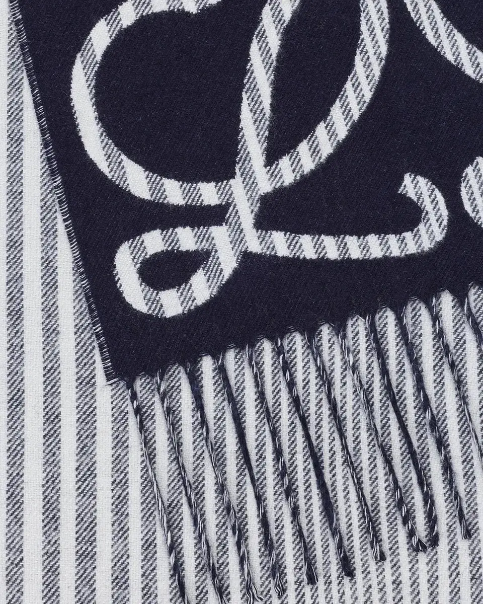 Loewe Men's Anagram Silk-Cashmere Scarf | Thumbnail 4 Loewe Men's Anagram Silk-Cashmere Scarf | Thumbnail 4