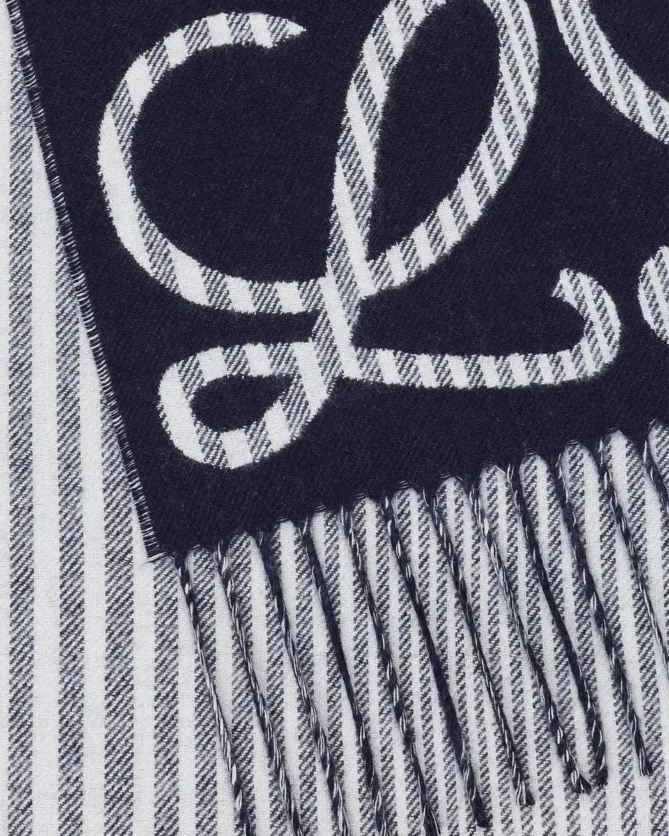Loewe Men's Anagram Silk-Cashmere Scarf | Thumbnail 5 Loewe Men's Anagram Silk-Cashmere Scarf | Thumbnail 5