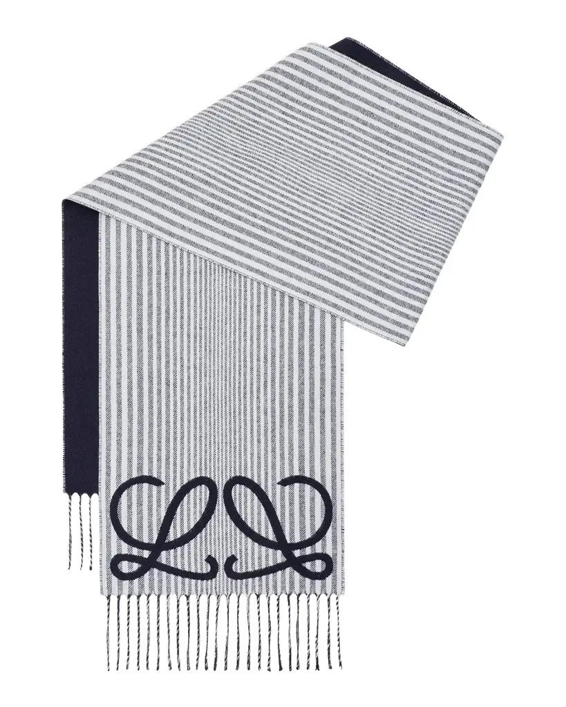 Loewe Men's Anagram Silk-Cashmere Scarf